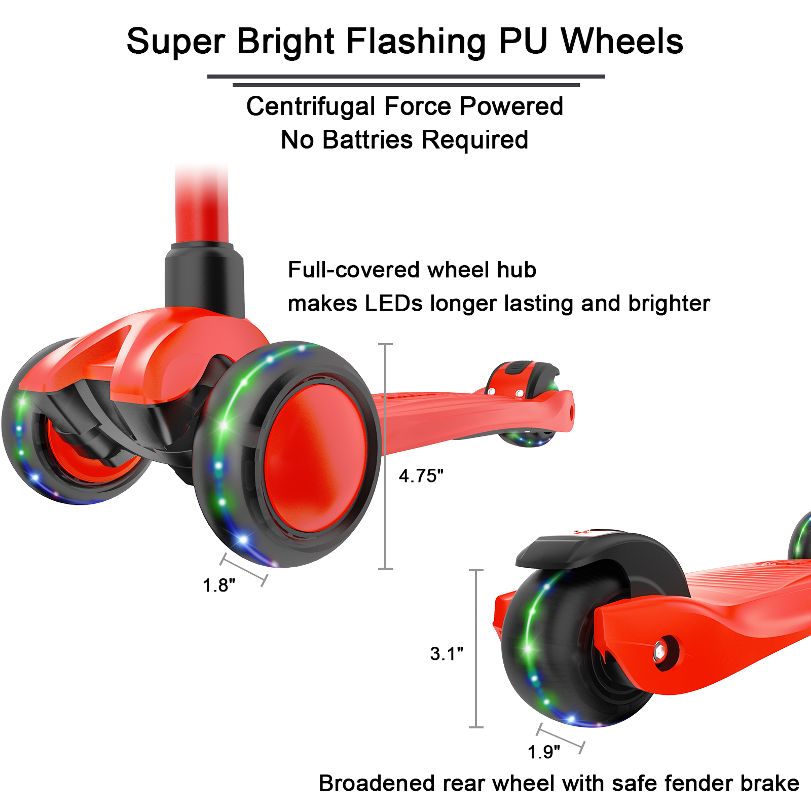 Allek 3 wheel kick scooter discount